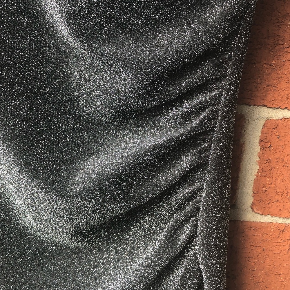 APRICOT Black Shimmer Mini Dress —#063 - Picture 13 of 15